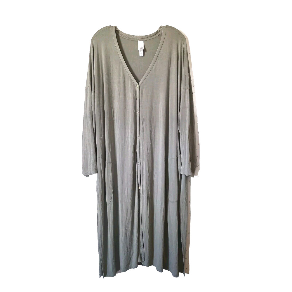 Wynne Layers Cardigan Green 3x Unconstructed Butt… - image 1